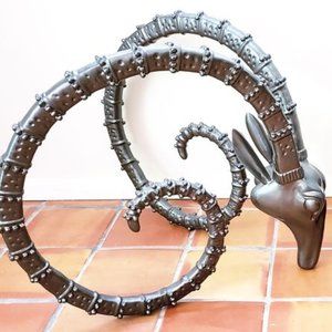 Hollywood Regency Ibex/Ram Heads